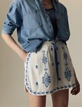 Pure Cotton Embroidered Shorts