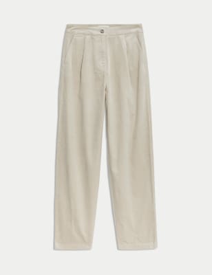 Cord Pleat Front Relaxed Trousers with Modal 4 of 6