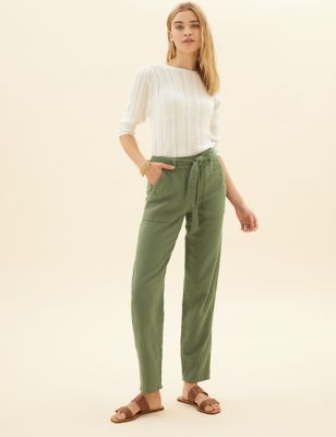 cotton tapered trousers