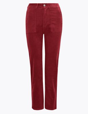 straight leg ankle grazer trousers