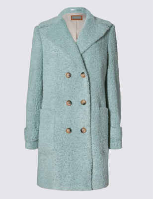 marks and spencer boucle coat