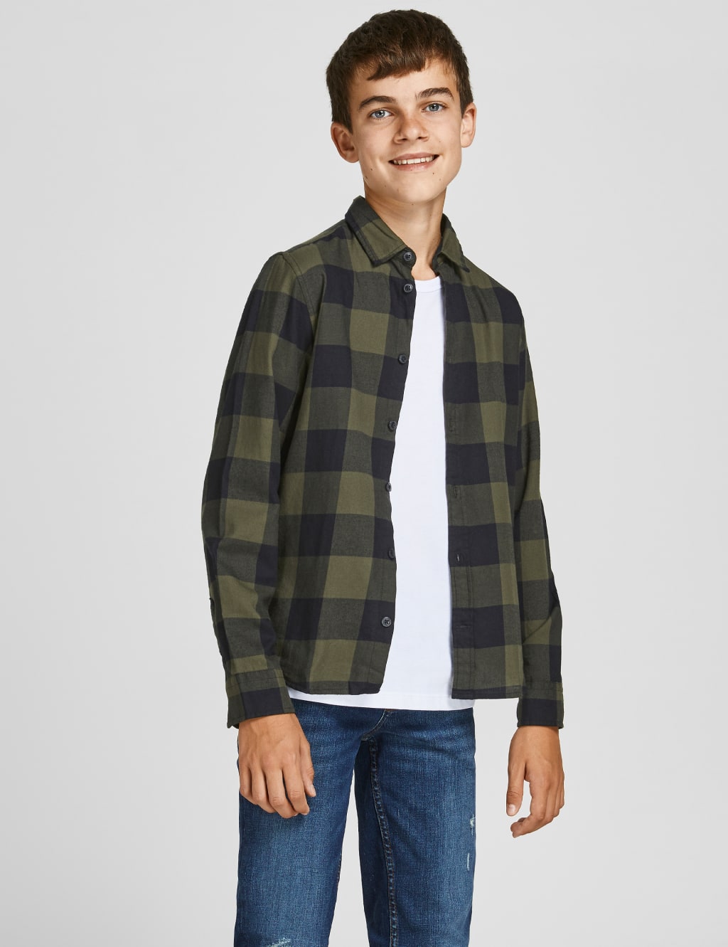 Pure Cotton Checked Shirt (8 Yrs - 16 Yrs) image 1