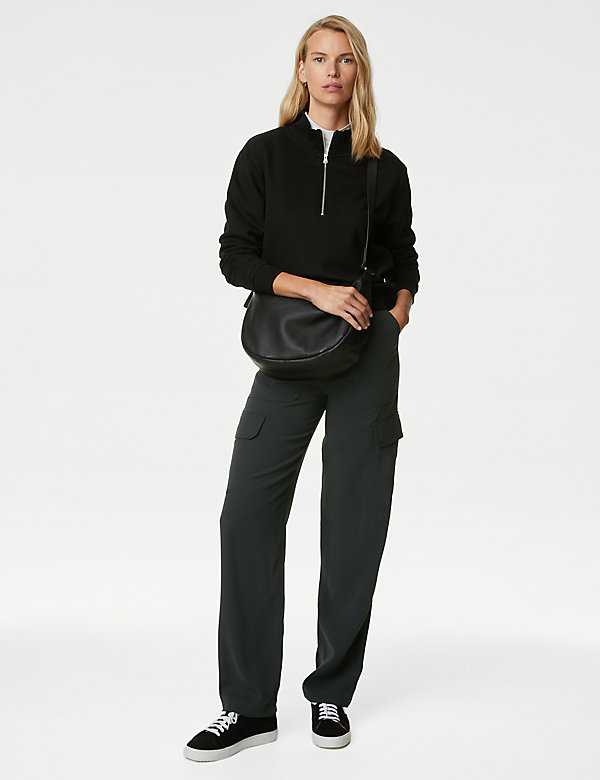 Crepe Cargo Relaxed Trousers - JE