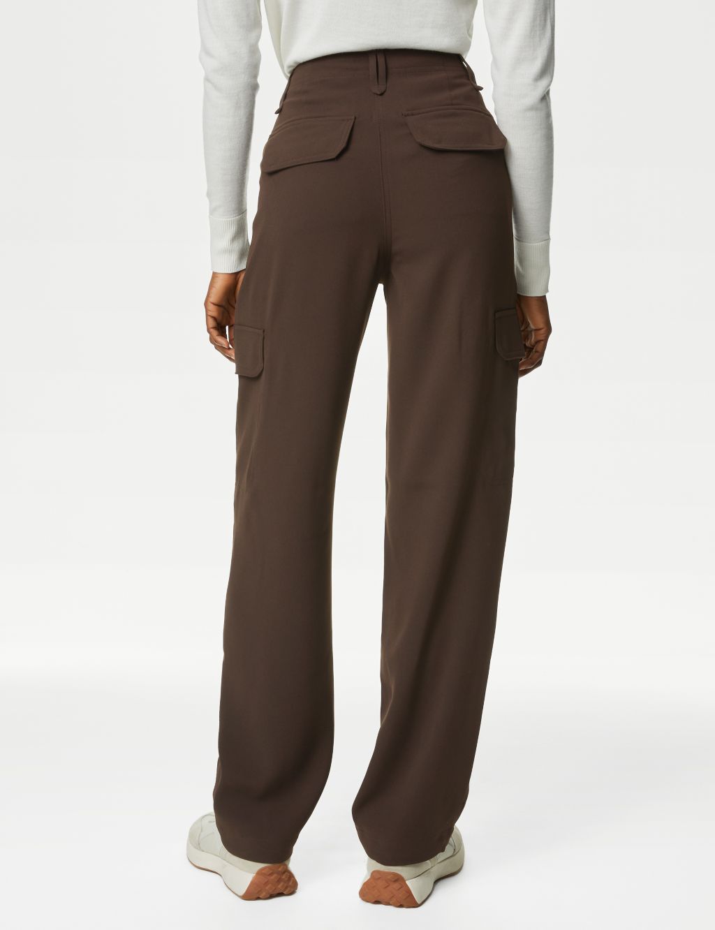 Crepe Cargo Relaxed Trousers image 6