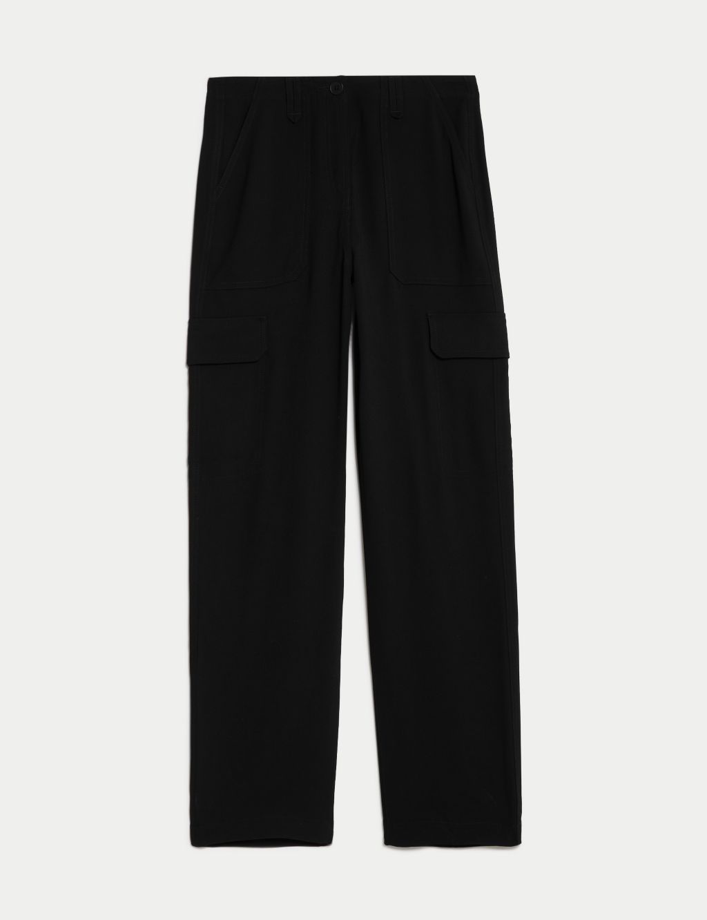 Crepe Cargo Relaxed Trousers image 2