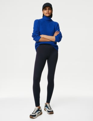 

Womens M&S Collection Thermal High Waisted Leggings - Midnight Navy, Midnight Navy