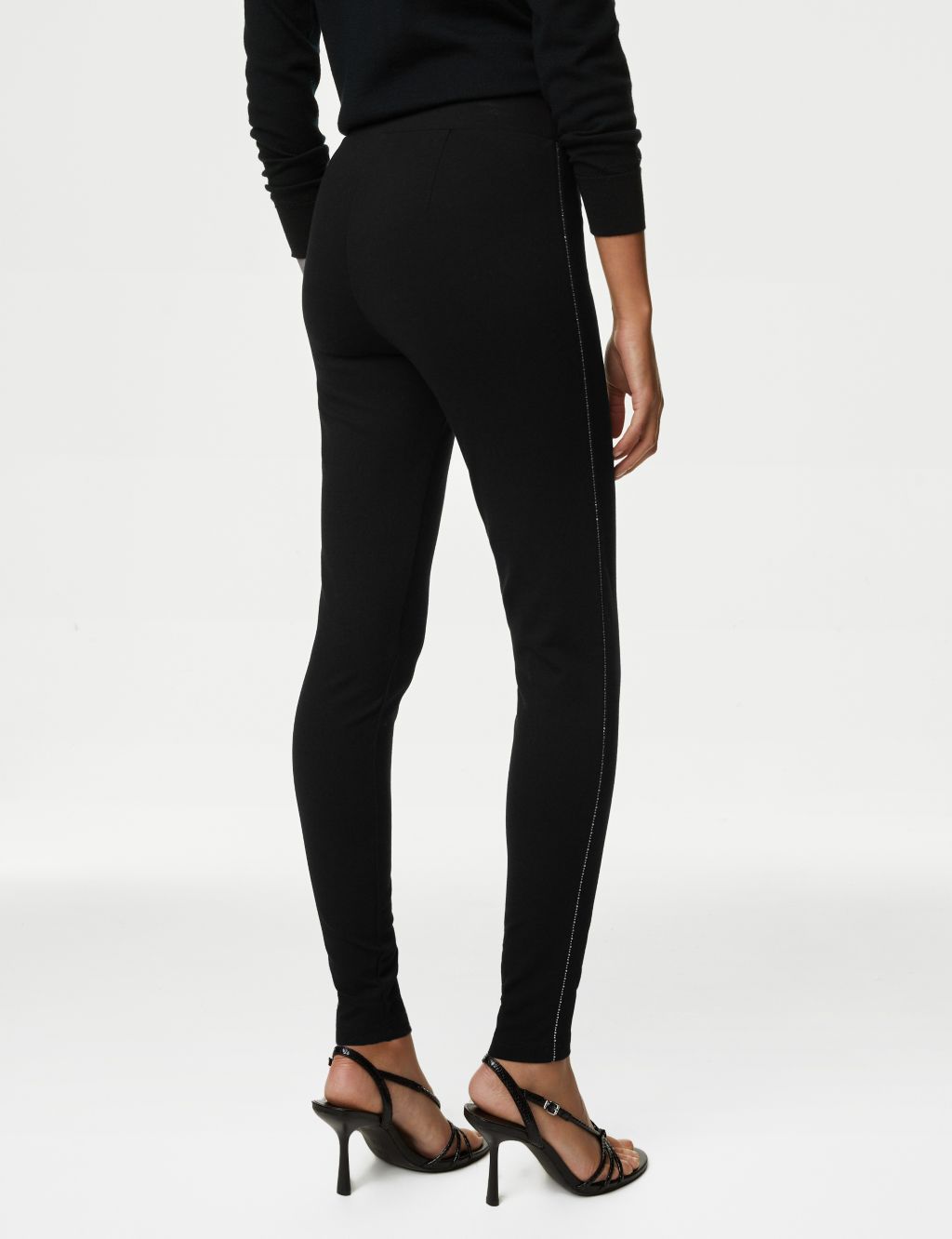 Sparkly Side Stripe High Waisted Leggings image 5