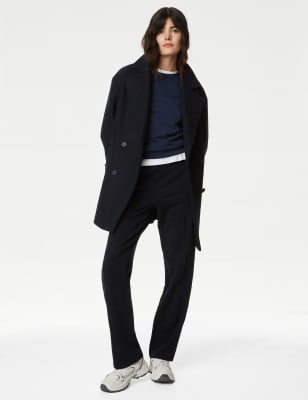 

Womens M&S Collection Cotton Rich Straight Leg Joggers - Midnight Navy, Midnight Navy