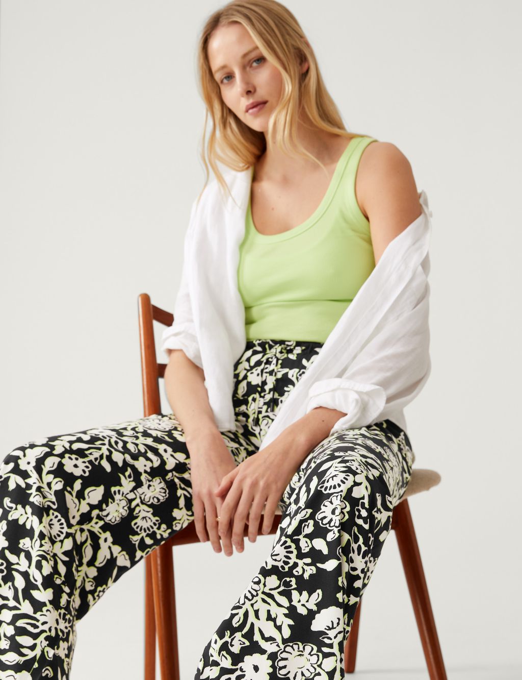 Printed Wide Leg Trousers image 2