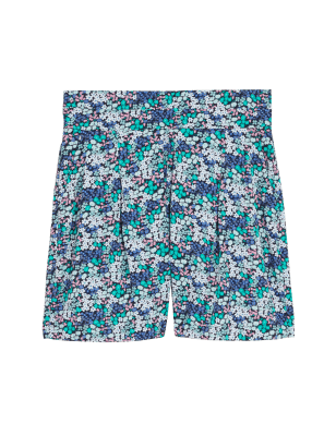 

M&S Collection Pantalón corto estampado con pinzasWomens - Black Mix, Black Mix