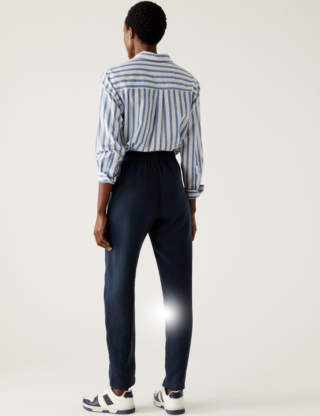 Lyocell Rich Tapered Ankle Grazer Trousers image 4