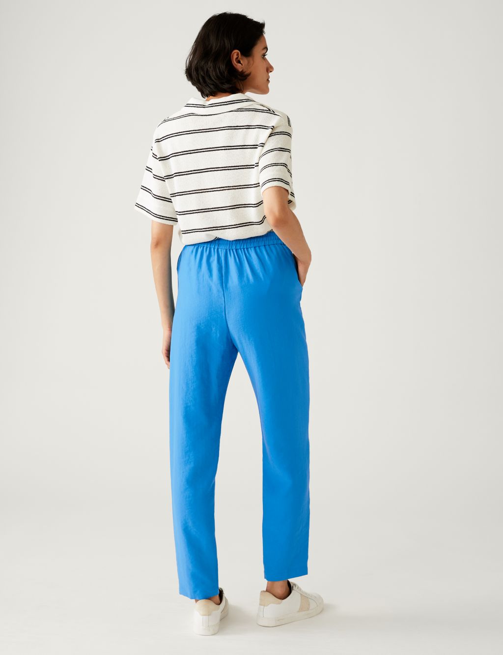 Lyocell Rich Tapered Ankle Grazer Trousers image 5