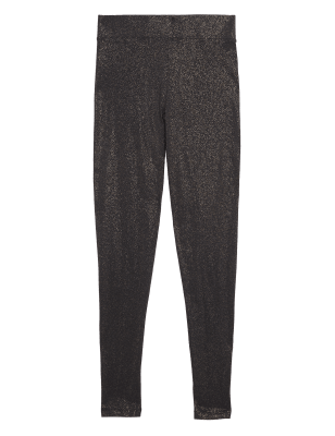 

M&S Collection Leggings de cintura alta con brillosWomens - Gold, Gold