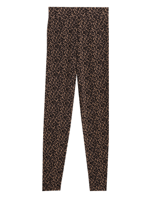 

Womens M&S Collection StayNew™ Leopard Print Leggings - Brown Mix, Brown Mix