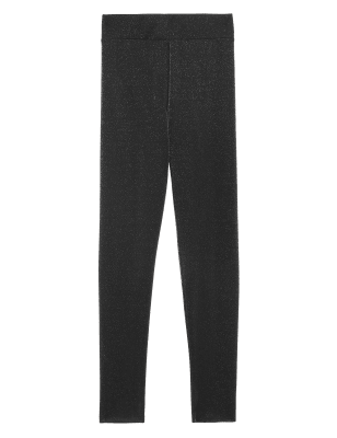

M&S Collection Leggings de cintura alta con brillosWomens - Black, Black