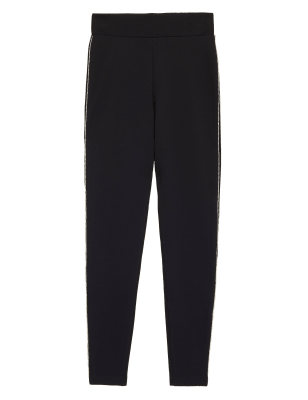 

Womens M&S Collection Embellished High Waisted Leggings - Black, Black