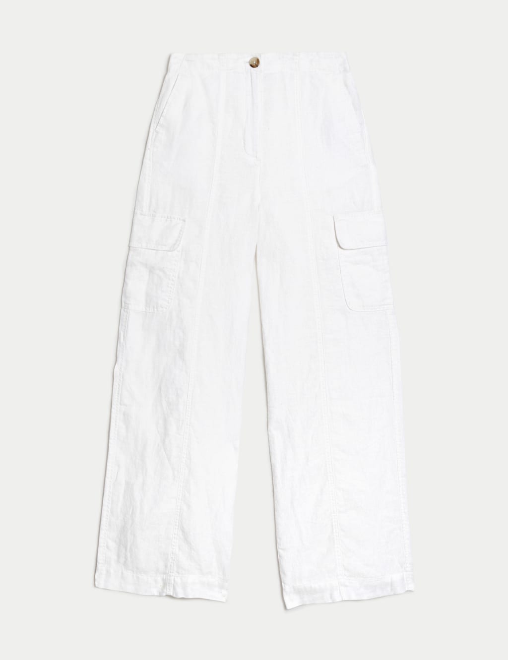 Pure Linen Utility Wide Leg Trousers image 2