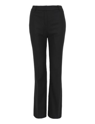 New Wool Blend Slim Bootleg Trousers with Cashmere | M&S