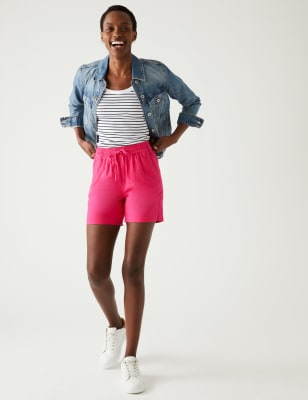 

Womens M&S Collection Shorts mit hohem Leinenanteil - Fuchsia, Fuchsia