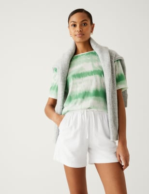 

M&S Collection Pantalón corto de linoWomens - Winter White, Winter White