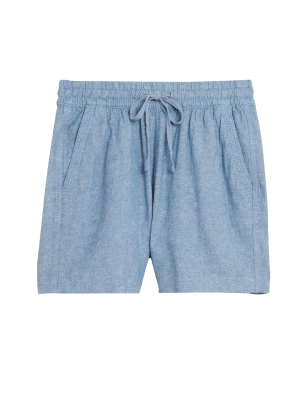 

Womens M&S Collection Shorts mit hohem Leinenanteil - Light Chambray, Light Chambray