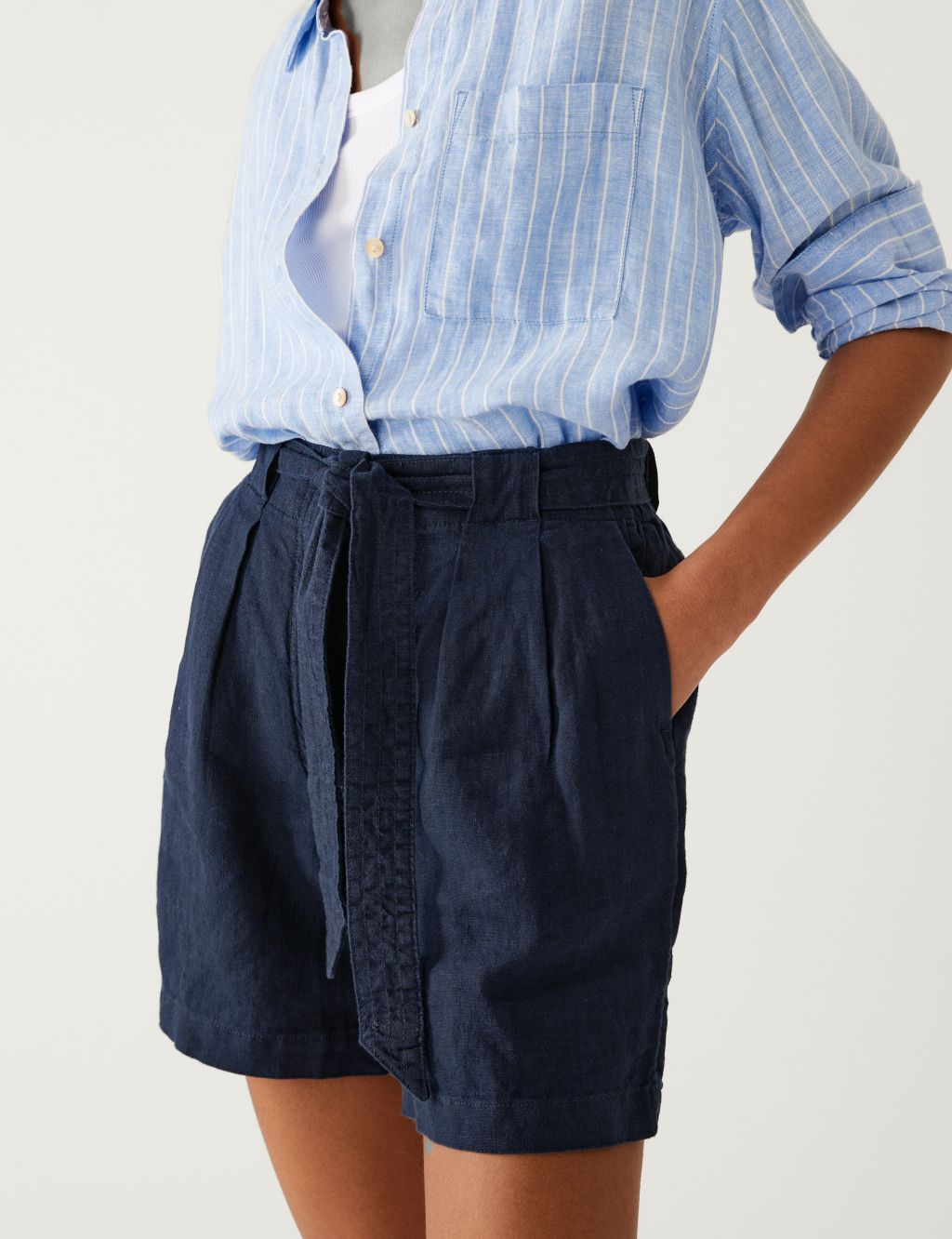Pure Linen Shorts image 3