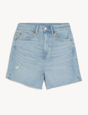 Denim Mom High Waisted Shorts
