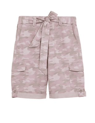 

M&S Collection Pantalón corto cargo de Tencel™Womens - Pink Mix, Pink Mix
