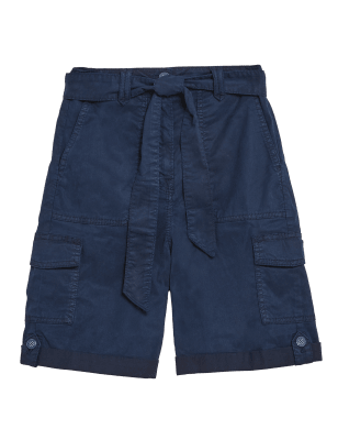 

Womens M&S Collection Cargo-Shorts mit hohem Tencel™-Anteil - Navy, Navy