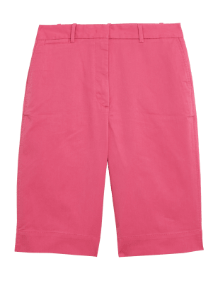 

Womens M&S Collection Cotton Rich Knee Length Chino Shorts - Medium Pink, Medium Pink