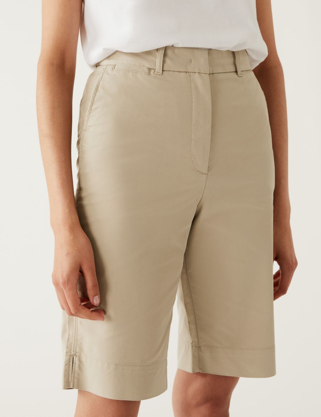 Cotton Rich Knee Length Chino Shorts image 2