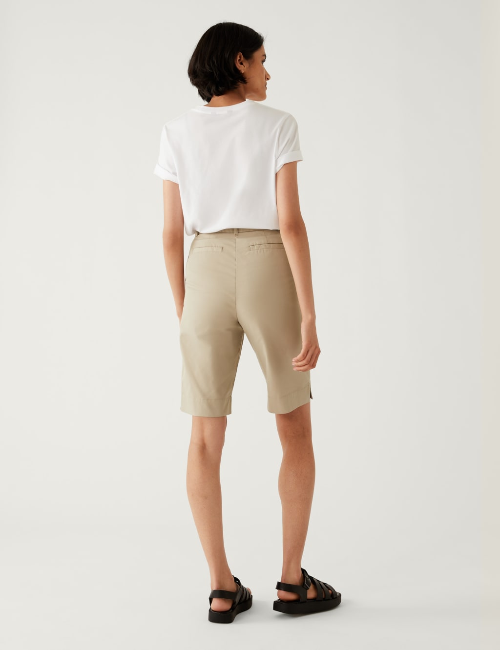 Cotton Rich Knee Length Chino Shorts image 4