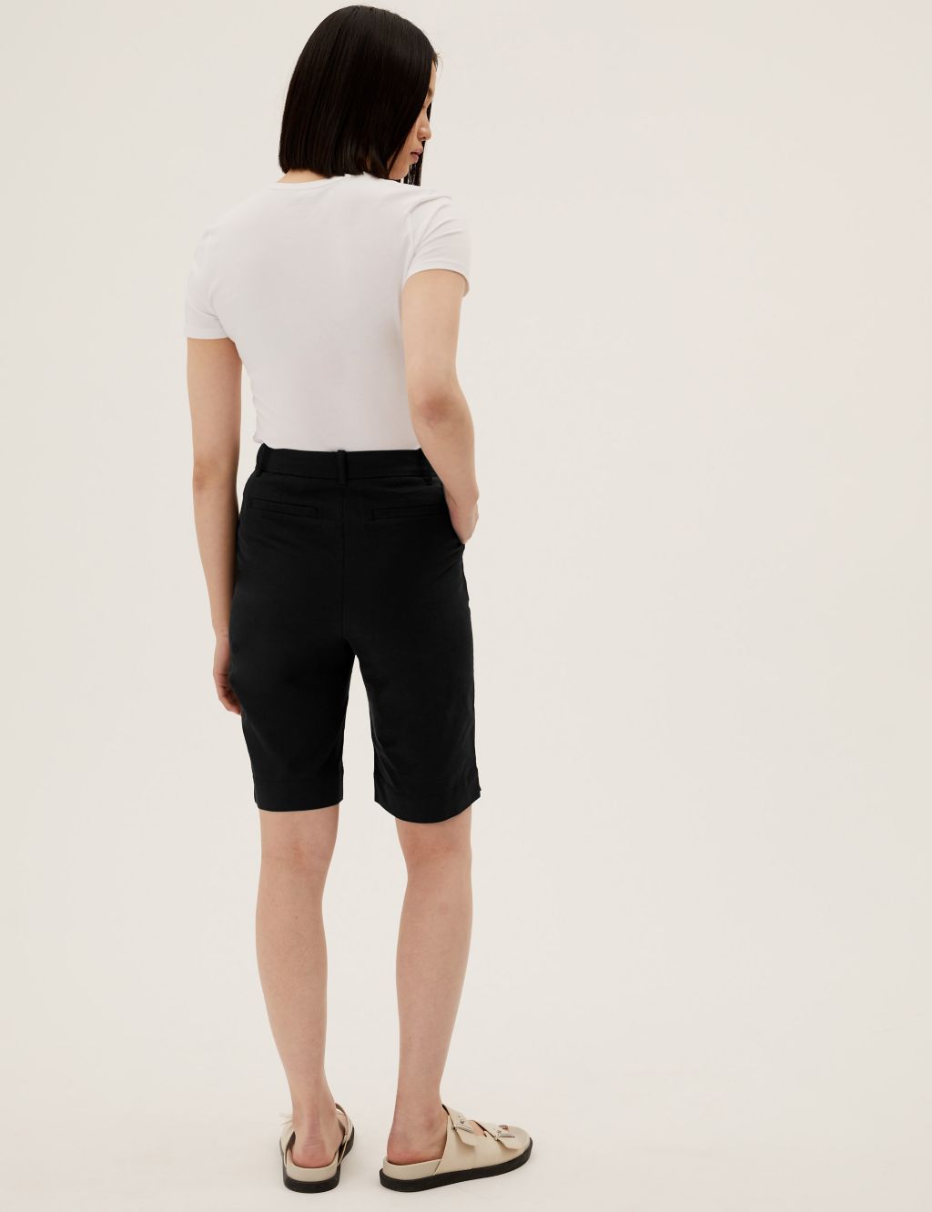 Cotton Rich Knee Length Chino Shorts image 3