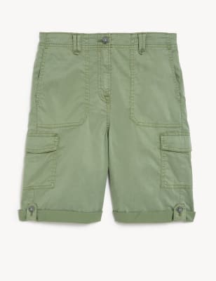 Lyocell Rich Cargo Tea Dyed Shorts