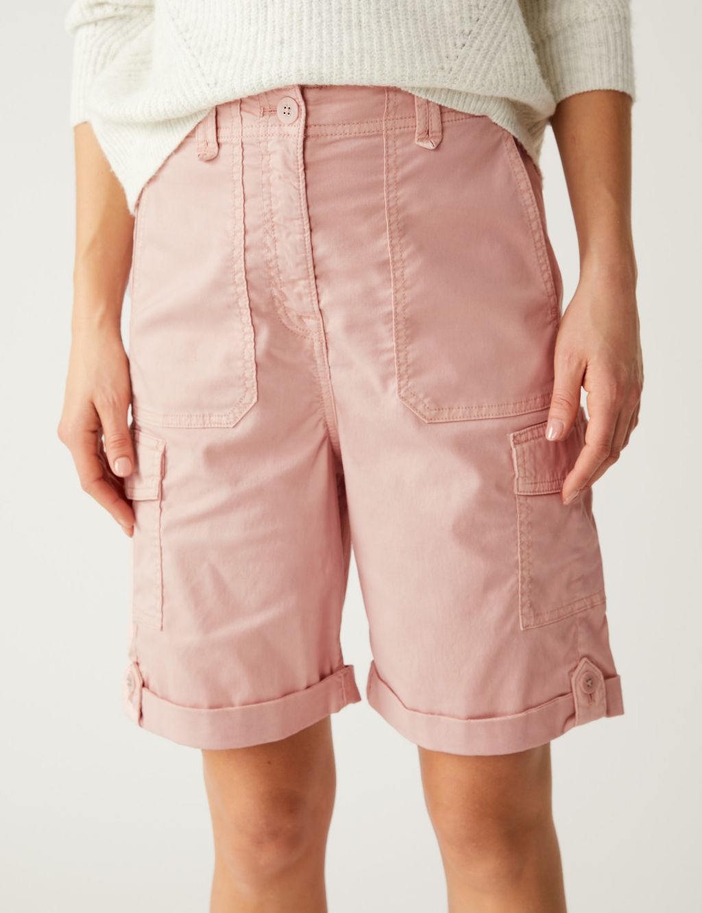 Lyocell Rich Cargo Tea Dyed Shorts image 3