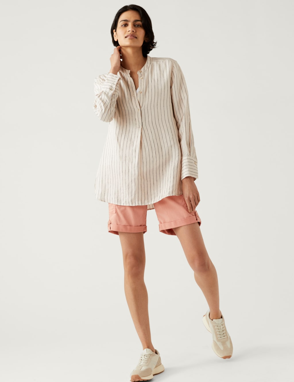 Lyocell Rich Cargo Tea Dyed Shorts image 2
