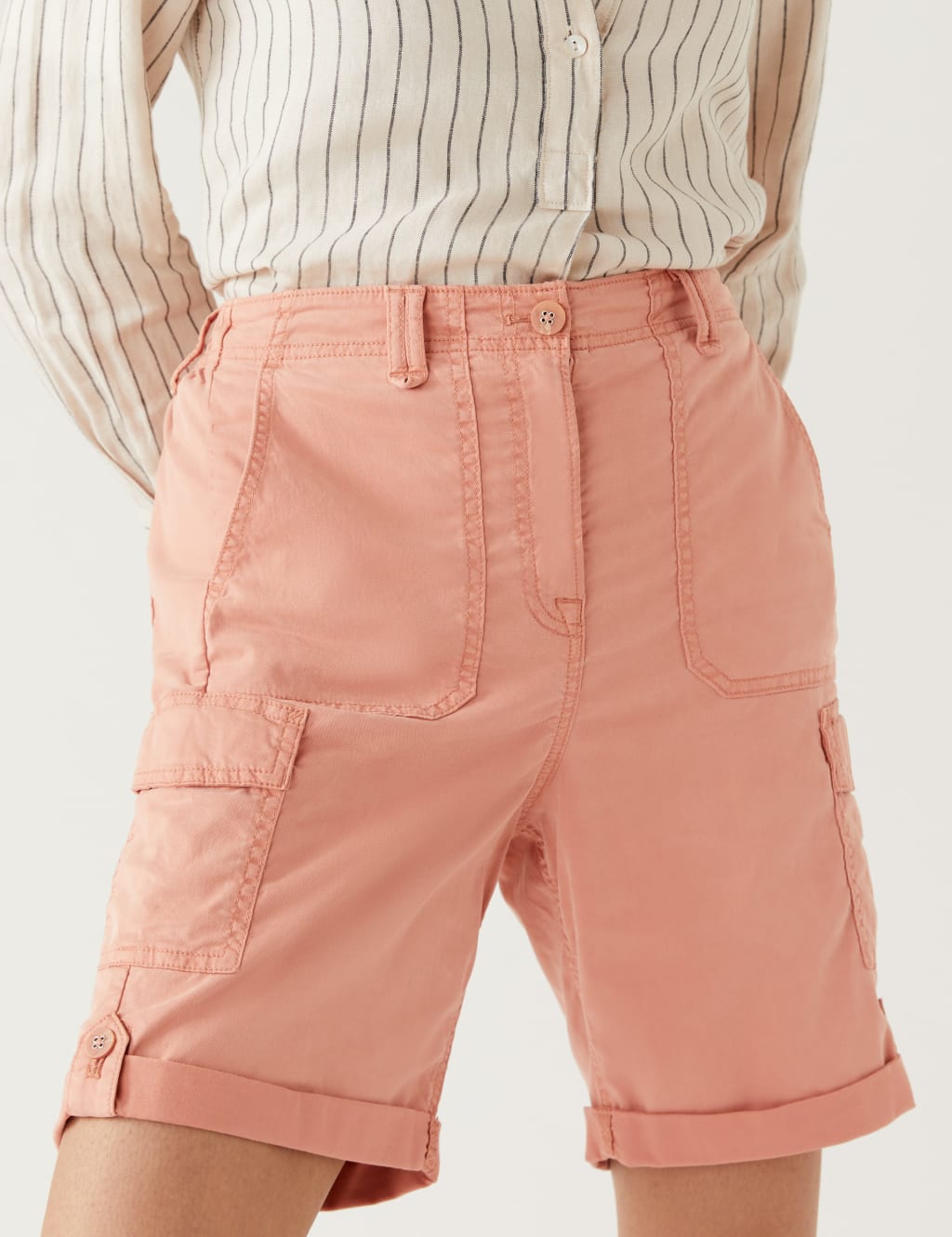 Lyocell Rich Cargo Tea Dyed Shorts image 3
