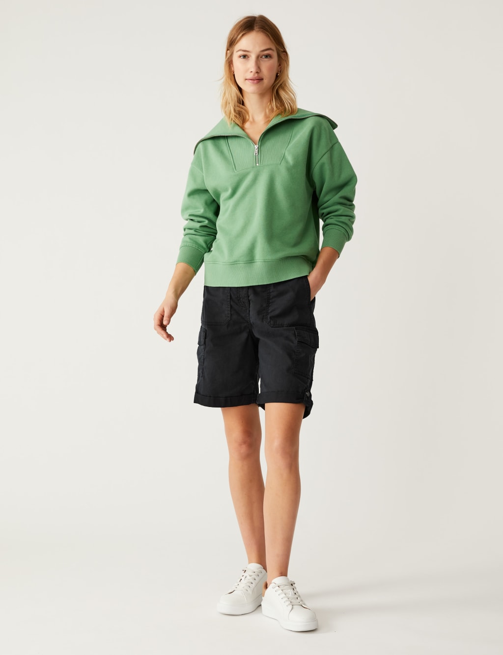 Lyocell Rich Cargo Tea Dyed Shorts image 2