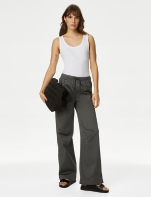 Cotton Rich Utility Parachute Trousers | M&S Collection | M&S