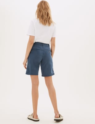 Cotton Rich High Waisted Chino Shorts