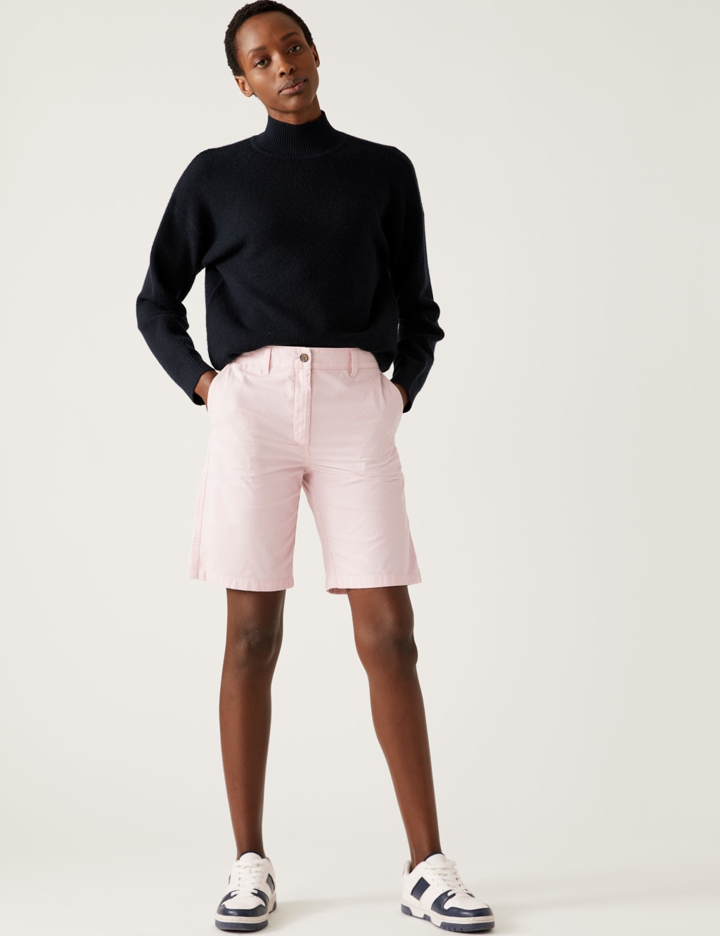 Cotton Rich Striped Chino Shorts image 2