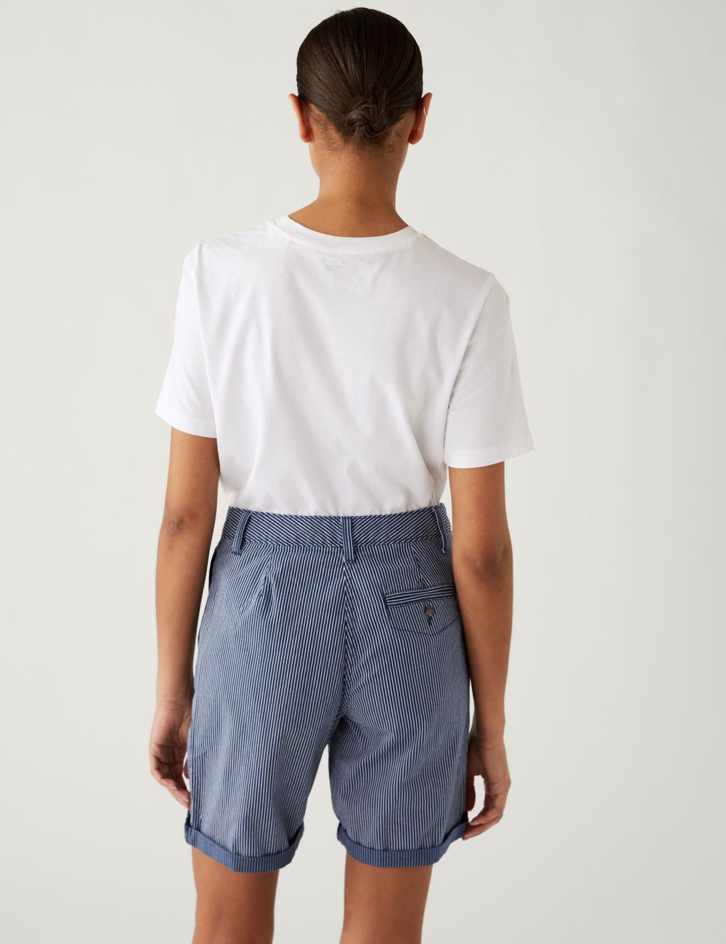 Cotton Rich Striped Chino Shorts image 4
