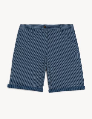 Cotton Rich Striped Chino Shorts
