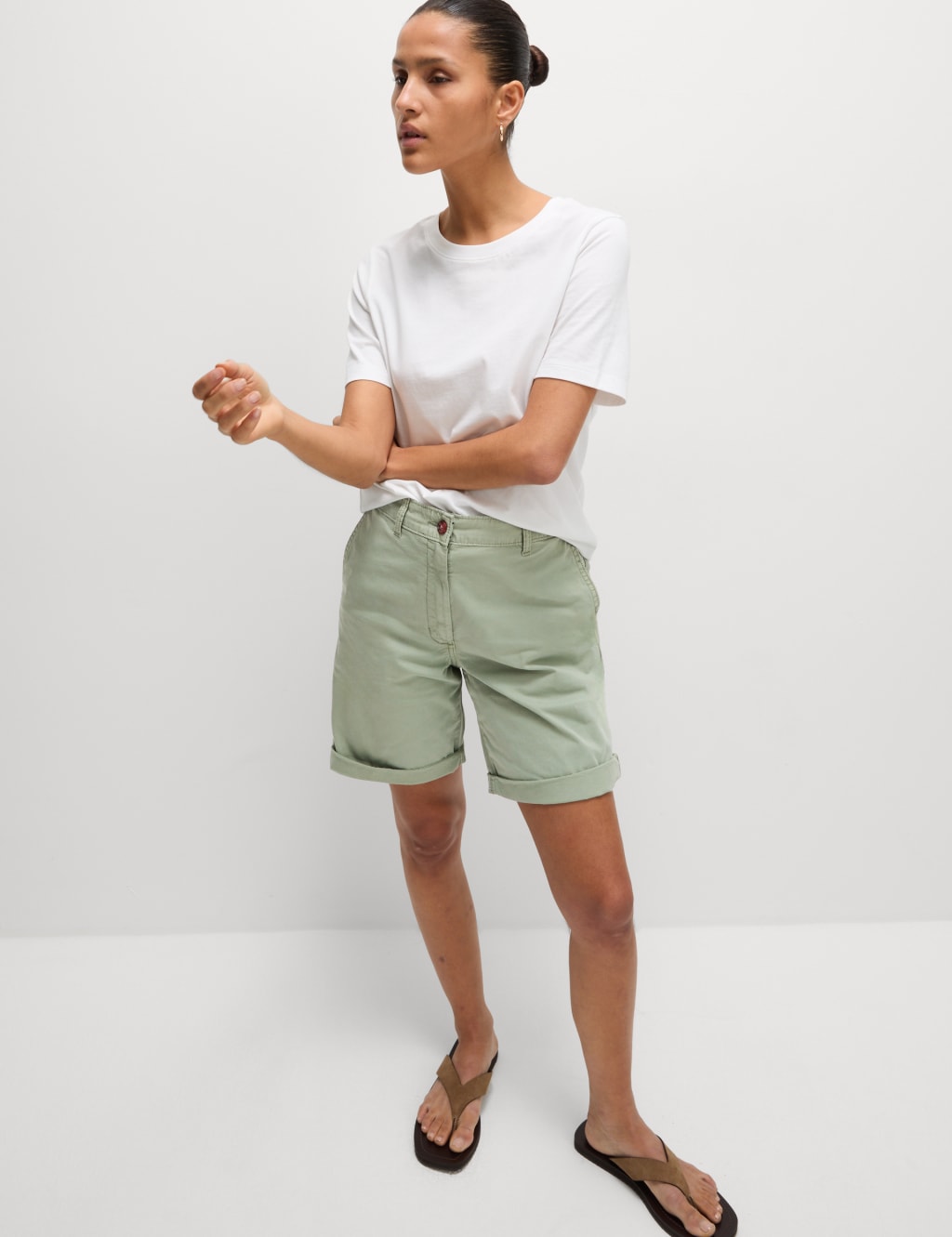 Cotton Rich Tea Dyed Chino Shorts