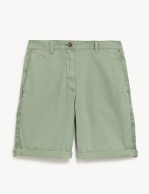 

M&S Collection Chinos cortos de algodón con diseño teñidoWomens - Khaki, Khaki