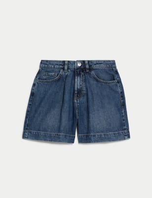 Lyocell™ Blend High Waisted Shorts