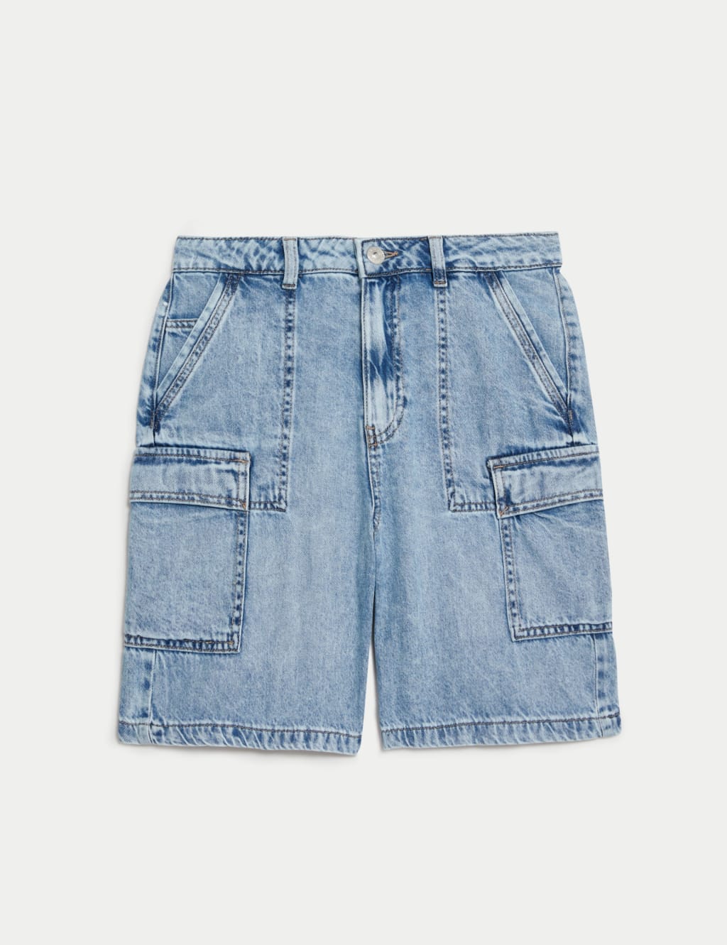 Cotton Rich Denim Cargo Shorts image 2