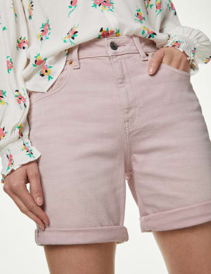 

Womens M&S Collection Denim-Shorts im Boyfriend-Stil - Antique Rose, Antique Rose