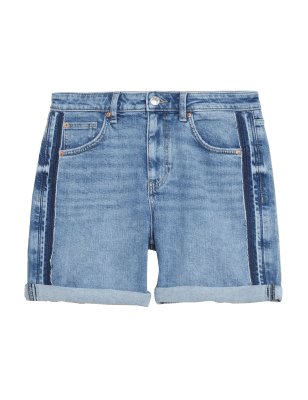 

Womens M&S Collection Denim-Shorts im Boyfriend-Stil - Medium Indigo, Medium Indigo