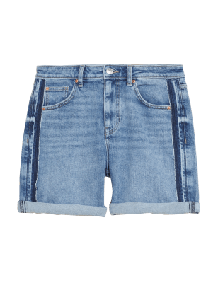 

Womens M&S Collection Denim Boyfriend Shorts - Medium Indigo, Medium Indigo